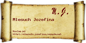Mlesuch Jozefina névjegykártya